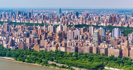 曼哈顿建筑学美国纽约州市中央公园和纽约市的空中观察图片
