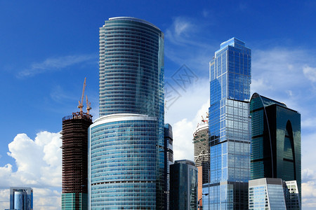 具体的天空市中心莫斯科商业中心时装摩天大楼竞争者小组图片