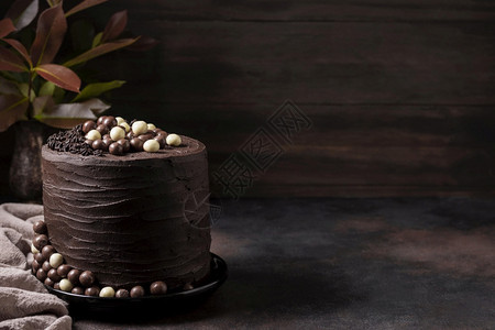质量小吃前视图巧克力蛋糕概念分辨率和高品质精美照片前视图巧克力蛋糕概念高品质精美照片概念脆的图片