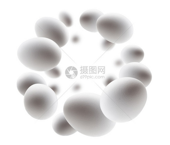 oopicapi白鸡蛋漂浮在色背景上鸡蛋漂浮在色背景上圆圈框架图片