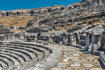 土耳其安纳托利亚西海岸古希腊城市Miletus日夏阳光明媚的MiletusAnatolia迪玛晴天古老图片