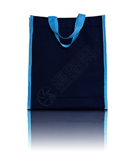 白色背景的蓝购物袋配饰店铺生态图片