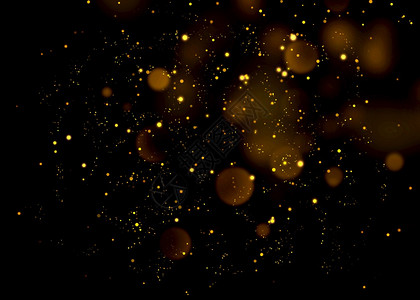 黄金闪亮的恒星光和bokehMagic灰尘抽象本底元素用于您的产品圣诞节喜庆的宇宙图片