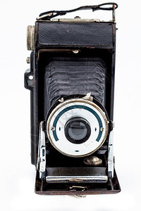 白色背景的旧相机老摄像头发现者老式的过时图片