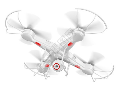 创新螺旋桨3架带有相机的白色无人驾驶飞机小工具图片