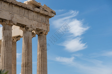 古希腊神庙波塞冬古希腊万神殿靠近大都会古老的旅游集市图片