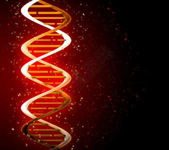 科学结构体黑暗背景上发光的DNA线条生物化学图片