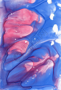 装饰风格艺术的水以蓝色和粉红绘制的背景着墨可打印纹理以蓝色和粉红绘制的背景图片