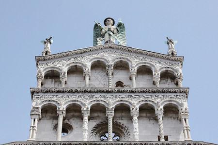 圣米歇尔教堂意大利卢卡福罗历史雕塑假期图片