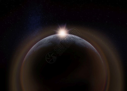 蓝色的带家具月球与太阳后面的暗隐藏视图复制文本的负空间由美国航天局提供的这张图元件图片