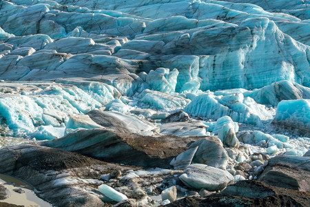 水冰岛瓦特纳公园的斯维纳费尔冰川自然寒冷的图片