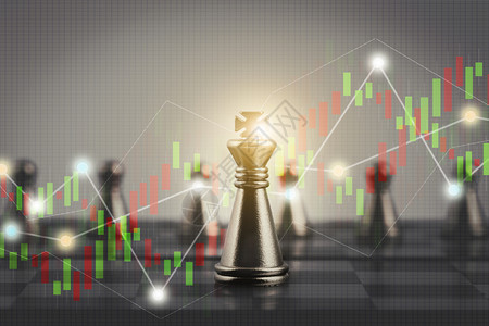 公司的具有象棋盘游戏比赛成功和领导才能商业概念的双重风险金融市场股票图包括双面金融市场股票表贸易图片