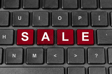 在键盘上出售红色字词业务概念在线的商业销售图片