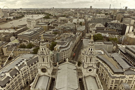 伦敦市中心航空视图市中心直观的伦敦市中心首都冬天背景图片