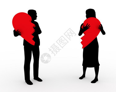 不开心情怀同意说明一对夫妇持有同心脏两部分的情侣图片