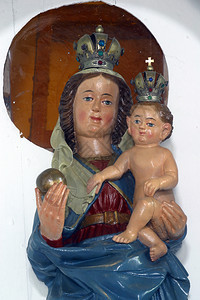 艺术品天主教祈祷圣母玛利亚与婴儿图片