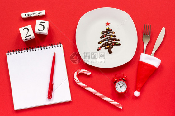 圣诞节装饰餐具图片