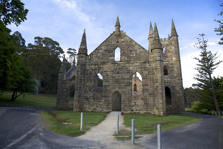 构造沉降砂浆澳大利亚塔斯马尼阿瑟港古教堂澳大利亚塔斯马尼阿瑟港古教堂图片