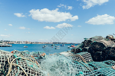 鱼用过的葡萄牙里斯本附近卡伊港的旧渔具葡萄牙里斯本附近卡伊港的旧渔具绳索图片