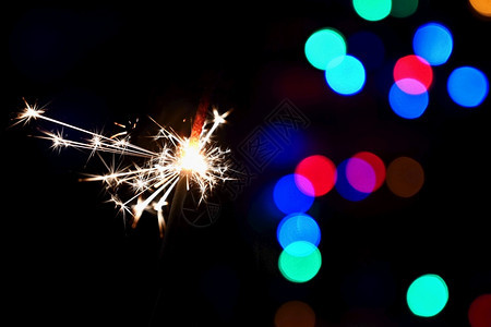 圣诞节和新年快乐的美丽颜色背景闪光灯概念Name圣诞和新年快乐树孟加拉夜晚图片