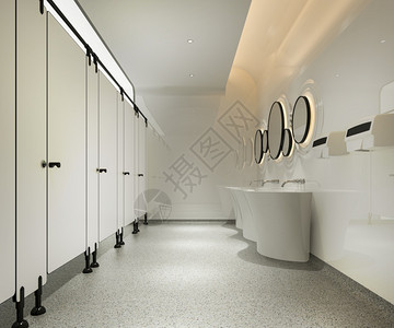 3d木柴和现代瓷砖公共厕所住宅木头浴室图片