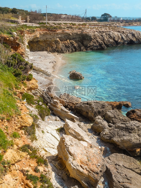 旅行意大利西里法维尼亚纳岛地中海岸结石图片