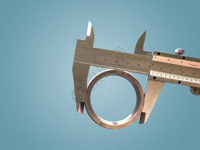 金属的措施VernierCaliper是精确测量作品长度厚和深的工业应用中不可或缺的工具QUIIIEB背景图片