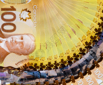 钱笔记经济加拿大10美元钞票作为商业和金融概念背景的加拿大银行票据商业和财务概念图片