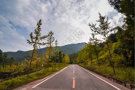 空的草通往道成的高地公路场图片