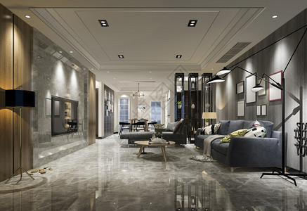 3d提供现代餐厅和客配有豪华装饰品渲染扶手椅酒店图片