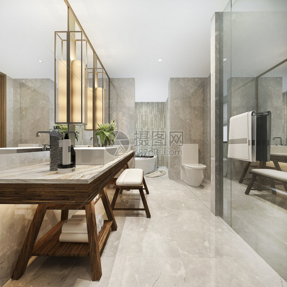 大理石镜子3d提供现代厕所配有豪华瓷砖装饰肥皂图片