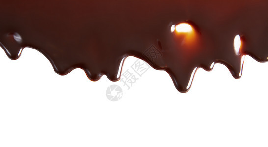 摩丝白色背景纹理图案模式上的融化巧克力滴奶油的液体图片