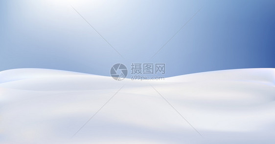 白色的寒冷新雪地圣诞墙纸和落雪花以现实的风格绘制Premium矢量插图图片