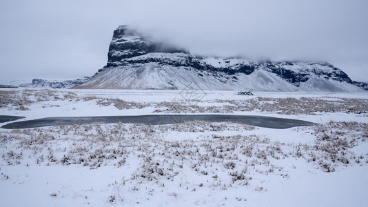 公园冰岛南部沿岸风雪覆盖的山脉一带全岛风景观路德维希远足图片