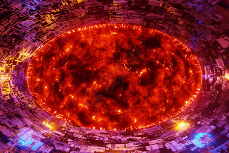 外星宇宙飞船背景3D投影技术发光等离子动机天文学光的力量图片