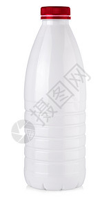 有机的白色背景塑料奶瓶干净的红色图片