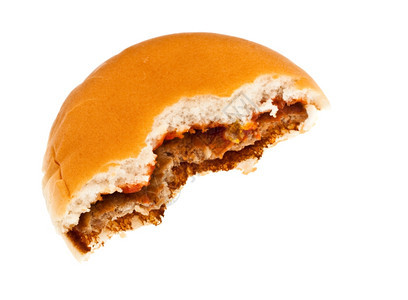 面包棕色的卷心菜白背景中孤立的位元三明治图片