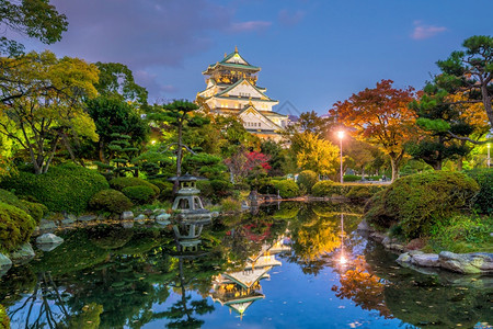 博物馆观光日本大阪城堡墙图片