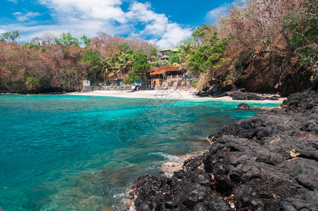 印度尼西亚巴厘丹拜热带海滩帕当的小旅馆龙目岛自然异国情调图片