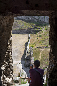 景观希腊科孚2018年月5日男孩拍摄科孚旧堡垒的照片希腊男孩拍摄科孚旧堡垒的照片户外老图片