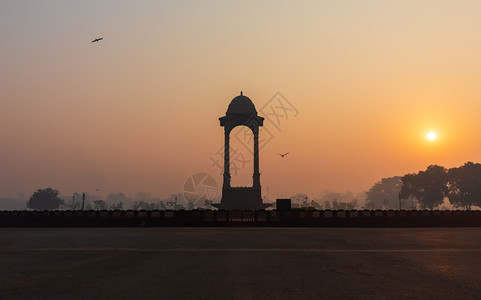 战争亚洲人印度门附近的新德里天篷日落景观印度门附近的新德里天篷日落景观旅游图片