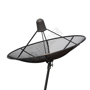 接收者以白色背景隔离的卫星天线T交流通讯图片