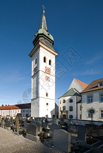 德国巴伐利亚罗滕布赫教堂独立塔台宗的街道图片