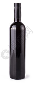 溪葡萄酒红瓶在白色背景上被孤立赤霞珠图片