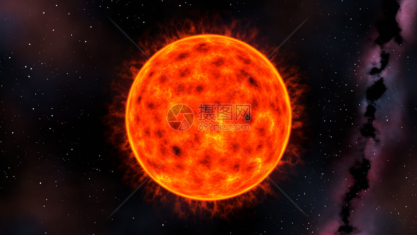 乳白色星红矮太阳3D黑色的图片