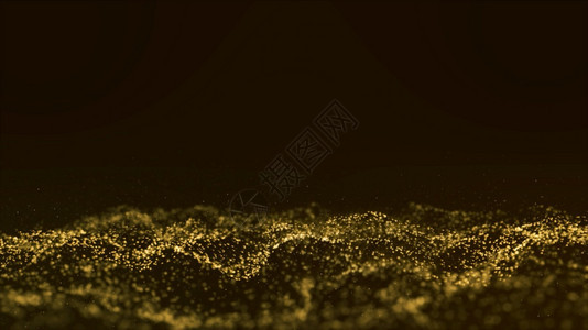星系粒子背景闪发光的金有明亮光泽闪发的美丽发光抽象在空间和宇宙中的波动亮度金辉光图片