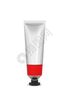 丙烯酸纤维门户14白色背景上孤立的空白油漆管模拟3d插图红色的图片