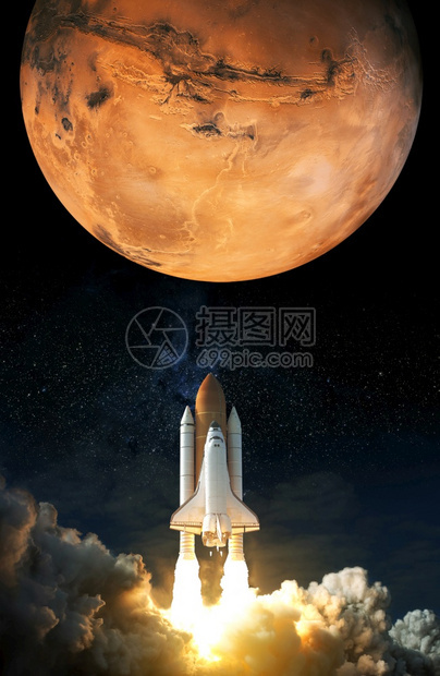 勘探航天飞机起往美国航天局提供的这幅图像火星元素美航空天局宇宙飞船图片
