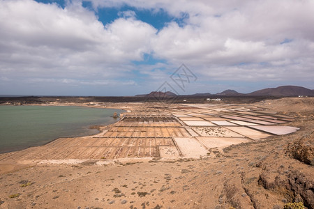 西班牙加那利群岛兰萨罗特贾努比奥盐场亚订金吸引力图片