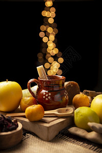 墨西哥人PonchedeFrutas圣诞果汁是墨西哥的一种注入在墨西哥消费传统上都是在Posadas和圣诞节期间用一个叫做Can图片